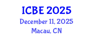International Conference on Biomedical Engineering (ICBE) December 11, 2025 - Macau, China