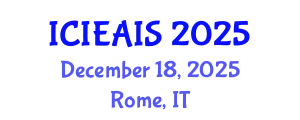 International Conference on Industrial, Engineering and Applied Intelligent Systems (ICIEAIS) December 18, 2025 - Rome, Italy