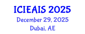 International Conference on Industrial, Engineering and Applied Intelligent Systems (ICIEAIS) December 29, 2025 - Dubai, United Arab Emirates