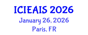 International Conference on Industrial, Engineering and Applied Intelligent Systems (ICIEAIS) January 26, 2026 - Paris, France