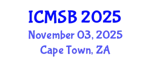 International Conference on Mathematics, Statistics and Biostatistics (ICMSB) November 03, 2025 - Cape Town, South Africa