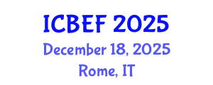 International Conference on Business, Economics and Finance (ICBEF) December 18, 2025 - Rome, Italy