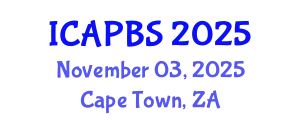 International Conference on Applied Psychology and Behavioral Sciences (ICAPBS) November 03, 2025 - Cape Town, South Africa