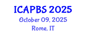 International Conference on Applied Psychology and Behavioral Sciences (ICAPBS) October 09, 2025 - Rome, Italy