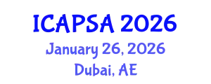 International Conference on Atomic Physics, Systems and Applications (ICAPSA) January 26, 2026 - Dubai, United Arab Emirates