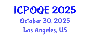 International Conference on Photonics, Optoelectronics and Quantum Electronics (ICPOQE) October 30, 2025 - Los Angeles, United States