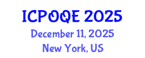 International Conference on Photonics, Optoelectronics and Quantum Electronics (ICPOQE) December 11, 2025 - New York, United States