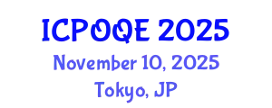 International Conference on Photonics, Optoelectronics and Quantum Electronics (ICPOQE) November 10, 2025 - Tokyo, Japan