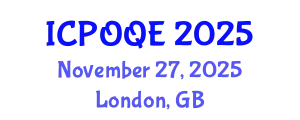 International Conference on Photonics, Optoelectronics and Quantum Electronics (ICPOQE) November 27, 2025 - London, United Kingdom