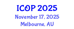 International Conference on Optics and Photonics (ICOP) November 17, 2025 - Melbourne, Australia