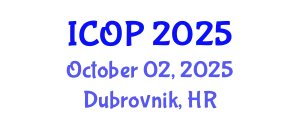 International Conference on Optics and Photonics (ICOP) October 02, 2025 - Dubrovnik, Croatia