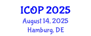 International Conference on Optics and Photonics (ICOP) August 14, 2025 - Hamburg, Germany