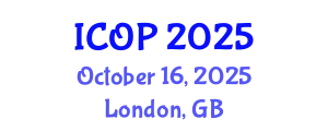 International Conference on Optics and Photonics (ICOP) October 16, 2025 - London, United Kingdom
