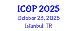 International Conference on Optics and Photonics (ICOP) October 23, 2025 - Istanbul, Turkey