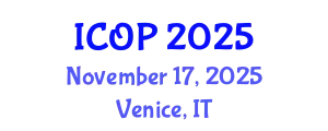 International Conference on Optics and Photonics (ICOP) November 17, 2025 - Venice, Italy