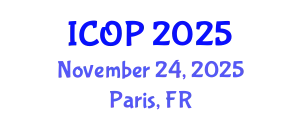 International Conference on Optics and Photonics (ICOP) November 24, 2025 - Paris, France