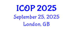 International Conference on Optics and Photonics (ICOP) September 25, 2025 - London, United Kingdom