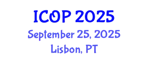 International Conference on Optics and Photonics (ICOP) September 25, 2025 - Lisbon, Portugal