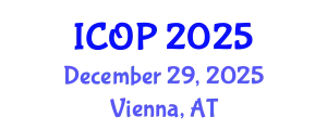 International Conference on Optics and Photonics (ICOP) December 29, 2025 - Vienna, Austria
