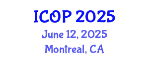 International Conference on Optics and Photonics (ICOP) June 12, 2025 - Montreal, Canada