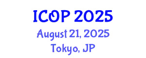 International Conference on Optics and Photonics (ICOP) August 21, 2025 - Tokyo, Japan