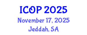 International Conference on Optics and Photonics (ICOP) November 17, 2025 - Jeddah, Saudi Arabia