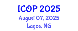 International Conference on Optics and Photonics (ICOP) August 07, 2025 - Lagos, Nigeria