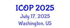 International Conference on Optics and Photonics (ICOP) July 17, 2025 - Washington, United States