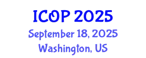 International Conference on Optics and Photonics (ICOP) September 18, 2025 - Washington, United States