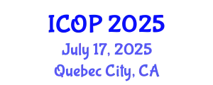 International Conference on Optics and Photonics (ICOP) July 17, 2025 - Quebec City, Canada