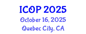 International Conference on Optics and Photonics (ICOP) October 16, 2025 - Quebec City, Canada