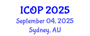 International Conference on Optics and Photonics (ICOP) September 04, 2025 - Sydney, Australia