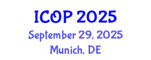 International Conference on Optics and Photonics (ICOP) September 29, 2025 - Munich, Germany