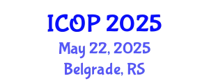 International Conference on Optics and Photonics (ICOP) May 22, 2025 - Belgrade, Serbia