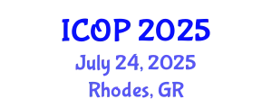 International Conference on Optics and Photonics (ICOP) July 24, 2025 - Rhodes, Greece