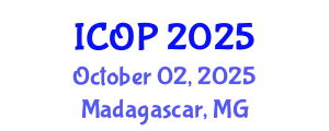 International Conference on Optics and Photonics (ICOP) October 02, 2025 - Madagascar, Madagascar