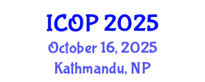 International Conference on Optics and Photonics (ICOP) October 16, 2025 - Kathmandu, Nepal