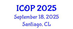 International Conference on Optics and Photonics (ICOP) September 18, 2025 - Santiago, Chile