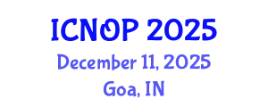 International Conference on Nanotechnology, Optoelectronics and Photonics (ICNOP) December 11, 2025 - Goa, India
