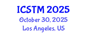 International Conference on Sustainable Tourism Management (ICSTM) October 30, 2025 - Los Angeles, United States