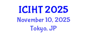 International Conference on Information, Hospitality and Tourism (ICIHT) November 10, 2025 - Tokyo, Japan
