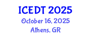 International Conference on Educational Design and Technology (ICEDT) October 16, 2025 - Athens, Greece