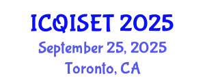International Conference on Quantum Information Science, Engineering and Technology (ICQISET) September 25, 2025 - Toronto, Canada