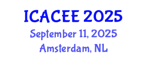 International Conference on Architectural, Civil and Environmental Engineering (ICACEE) September 11, 2025 - Amsterdam, Netherlands