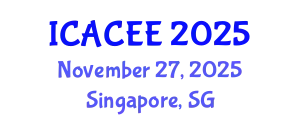 International Conference on Architectural, Civil and Environmental Engineering (ICACEE) November 27, 2025 - Singapore, Singapore