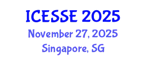 International Conference on Earth and Space Sciences and Engineering (ICESSE) November 27, 2025 - Singapore, Singapore