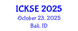 International Conference on Knowledge and Software Engineering (ICKSE) October 23, 2025 - Bali, Indonesia
