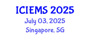 International Conference on Industrial Engineering and Management Sciences (ICIEMS) July 03, 2025 - Singapore, Singapore