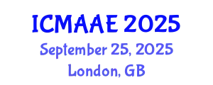 International Conference on Mechanical, Aeronautical and Automotive Engineering (ICMAAE) September 25, 2025 - London, United Kingdom