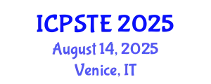 International Conference on Pharmaceutical Science, Technology and Engineering (ICPSTE) August 14, 2025 - Venice, Italy